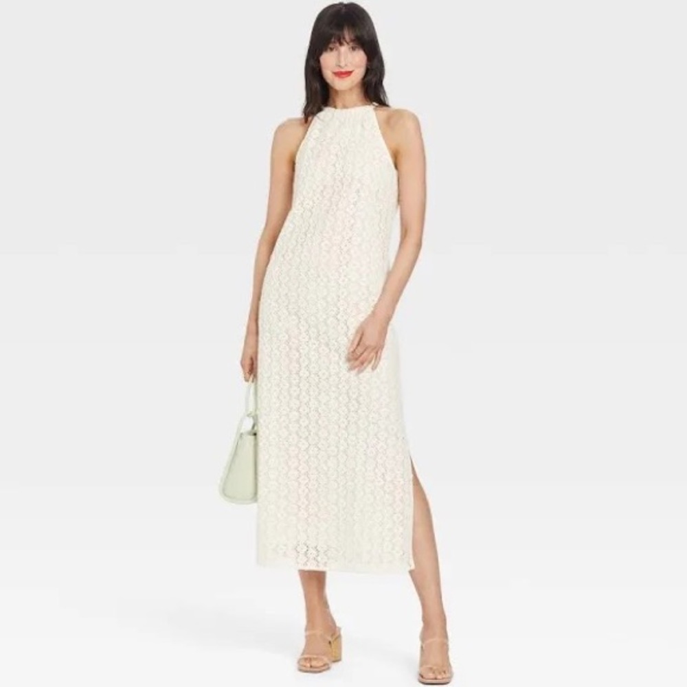 White XXL Lace/Crocheted Dress